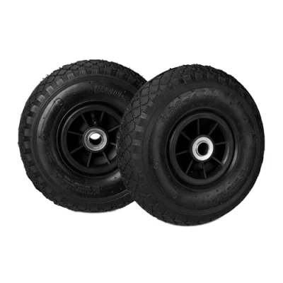 Afbeelding van Relaxdays steekwagenwiel 3.00 4 luchtband steekwagen reserve band 2 stuks 260x85 mm zwart