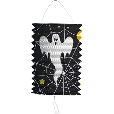 Afbeelding van Folat Treklampion Spook 16 cm Lampion Sint maarten lampionnen optocht papier