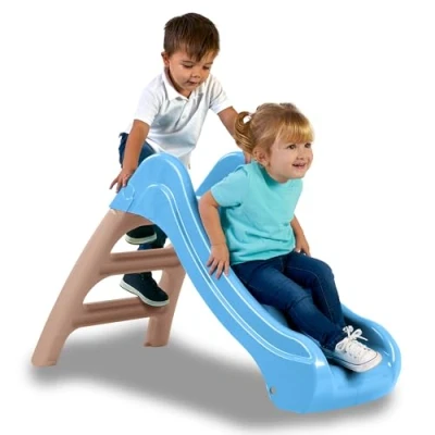 Afbeelding van FEBER Dream Slide, kleine tuinglijbaan, antislip trappen, kleuren bestand tegen zonlicht en veranderingen van Temparuta, eenvoudige montage, vanaf 1 jaar, beroemd
