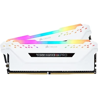 Image de Mémoire RAM Corsair Vengeance RGB Pro CMW32GX4M2E3200C16W 32Go (2x16Go) DDR4 3200MHz CL16 Blanc