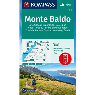 Afbeelding van KOMPASS Wanderkarte 129 Monte Baldo, Malcesine, Nago Torbole, Garda 1:25.000