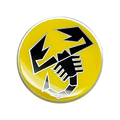 Afbeelding van Abarth 21552 3D sticker schorpioen, geel, diameter 44 mm,