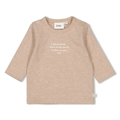 Afbeelding van Feetje Shirt Longsleeve FECAPR24 The Magic Is In You Taupe Melange Maat 62