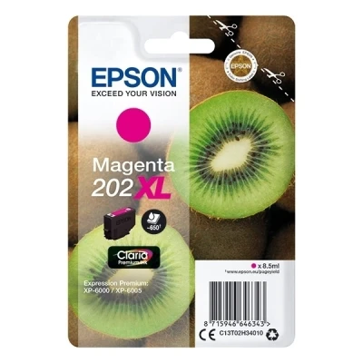 Image de Epson 202XL 8.5 ml XL magenta original blister cartouche d&#039;encre pour Expression Premium XP 6000, 6005, 6100, 6105