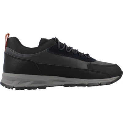 Afbeelding van Geox Doray Sneakers laag, Heren, Maat: 44, Navy black Textiel/ synthetisch