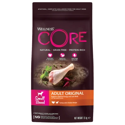 Afbeelding van Wellness Core Grain Free Dog Small Breed 1.5 kg Hondenvoer Kalkoen