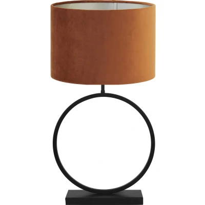 Afbeelding van Light &amp; Living Tafellamp Liva/Velours Zwart/Terra Ø40x78,5cm