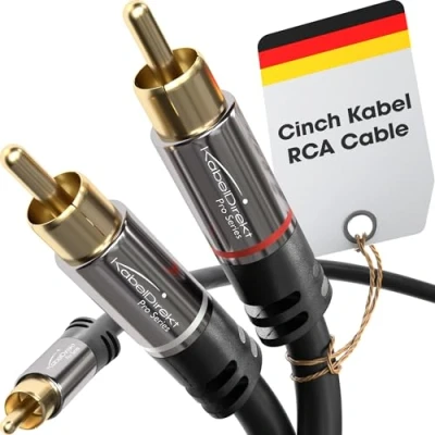 Afbeelding van KabelDirekt 5 m Y kabel Cinch/RCA (1 x RCA stekker op 2 stekker) PRO Series
