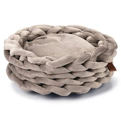 Afbeelding van Kattenmand Ziba fluweel grijs 40x40x15 cm