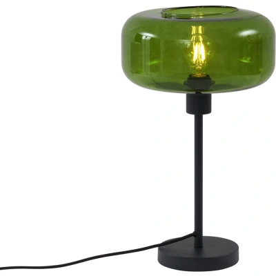 Afbeelding van QAZQA bizle Retro Tafellamp 1 lichts H 46 cm Groen Woonkamer Slaapkamer Keuken