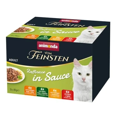 Afbeelding van Voordeelpakket: 48 x 85 g animonda vom Feinsten Adult Raffinesse in Sauce gemengd pakket nat kattenvoer