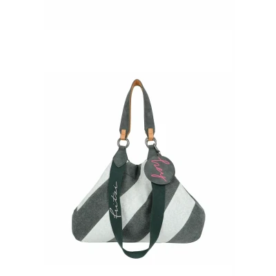 Afbeelding van Fritzi aus Preußen Schoudertas Izzy Medium Limited Frottee Shopper Grey Beige Grijs