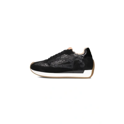 Afbeelding van Fred De La Bretoniere Yentl Sign Sneakers Dames Leren Sneaker Zwart Maat 39