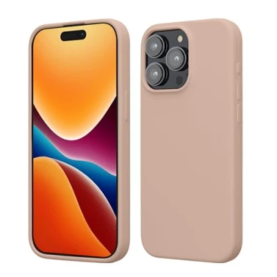 Afbeelding van kwmobile Case voor iPhone 15 Pro Max Slank TPU Hoesje met Zachte Afwerking In oudroze