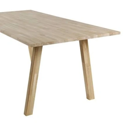 Afbeelding van WOOOD Tablo Tafelblad Incl. A poot Onbehandeld Eiken 74,4x160x90