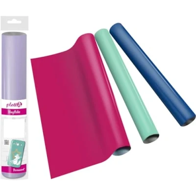 Afbeelding van plottiX Perm Vinylfolie, turquoise, 31,5 cm x 1 m