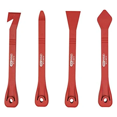 Afbeelding van KS Tools, Voertuig gereedschap, Plastic wig en glasschraper set, 4 stuks.