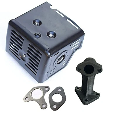 Afbeelding van OxoxO Uitlaatdemper met uitlaatslang, compatibel motoren 11HP 13HP GX340 GX390