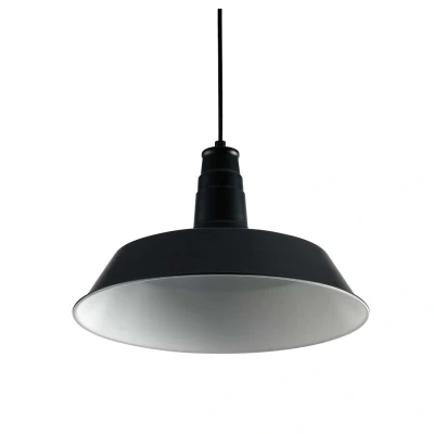 Afbeelding van Vintage Industriële Hanglamp Zwart / Wit