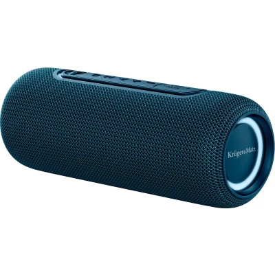 Afbeelding van Krüger &amp; Matz Street Draadloze Draagbare Bluetooth 5.0 Speaker Waterdicht IPX5 RGB Verlichting TWS Functie 20W Blauw