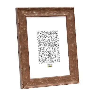 Afbeelding van Deknudt Frames fotolijst S46HF3 bruin golfstructuur hout 20x25