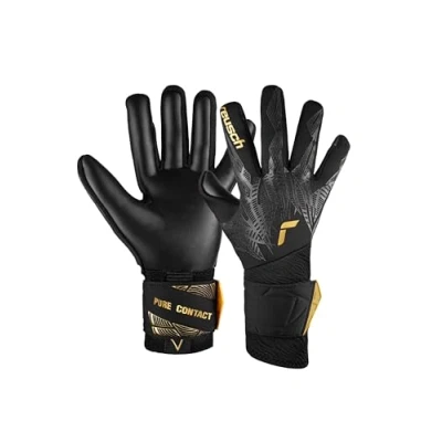 Afbeelding van REUSCH Pure Contact Infinity keepershandschoenen voor volwassenen, uniseks, 7706 zwart/goud/zwart, 12