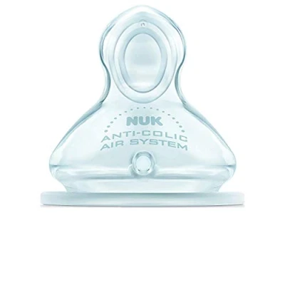 Afbeelding van Nuk 710014 First Choice fopspeen maat 2, melkpiercing M, 6 18 maanden, 2 stuks
