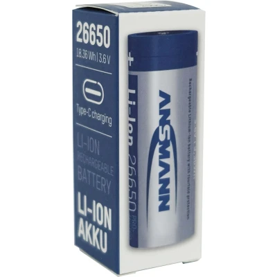 Afbeelding van Ansmann 26650 USB C Oplaadbare batterij (USB C) Li ion 3.6 V 5100 mAh