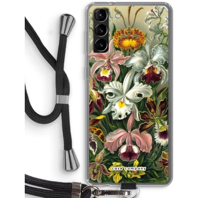 Afbeelding van Case Company® hoesje met Koord geschikt voor Samsung Galaxy S21 Plus Haeckel Orchidae Telefoonhoesje Zwart Bescherming aan alle Kanten en Over de Schermrand
