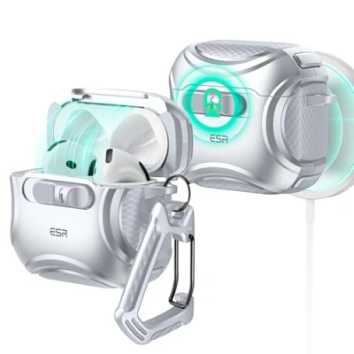 Afbeelding van ESR Hoesje voor AirPods 2024 Cyber Series Grijs