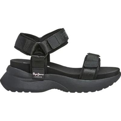 Afbeelding van Pepe Jeans Venus Block Sandalen met plateauzool, Dames, Maat: 38, Black Polyester