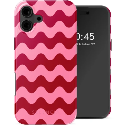 Afbeelding van Selencia Hoesje geschikt voor iPhone 16 Vivid Backcover MagSafe Wave Vibes Lipstick