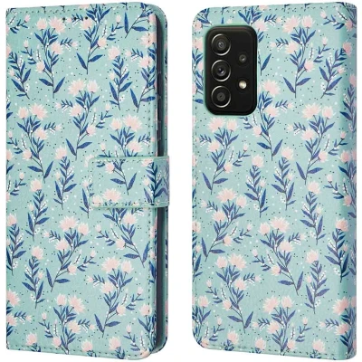 Afbeelding van iMoshion Hoesje Met Pasjeshouder Geschikt voor Samsung Galaxy A52 (4G) / A52s (5G) Design Bookcase smartphone Blauw Butterfly