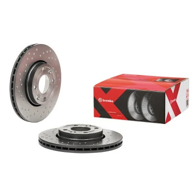 Afbeelding van BREMBO 09.9078.2X Remschijf 258 22 4 geperforeerd/interne ventilatie Gecoat High carbon Met schroeven RENAULT: Kangoo II Express, Clio