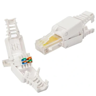 Afbeelding van PremiumX 10 stuks RJ45 CAT5e CAT6 LAN UTP netwerkstekkers zonder gereedschap PC Internet Plug Connector voor netwerkkabel