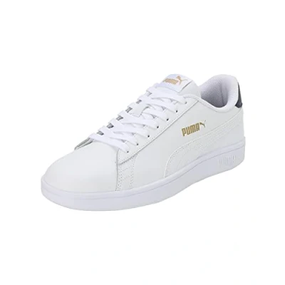 Afbeelding van PUMA Smash V2 L Sneakers, uniseks, Veelkleurig (Wit / Peacoat Team Gold)