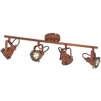 Afbeelding van Lindby buitenspot 4lichts metaal H: 17 cm GU10 roestbruin