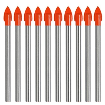 Afbeelding van TIMESETL tegelboor, 6 mm, voor het boren van glas, 10 stuks, glasboor, titanium coating, tegelboor wolfraamcarbide, tegels tegels, keramiek en hout