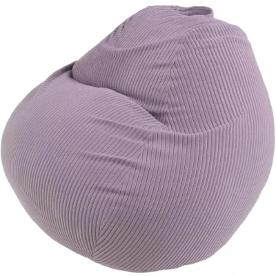 Afbeelding van Bananair zitzak van corduroy zacht, comfortabel, gemakkelijk te vervoeren en wasbare hoes grote voor woonkamer/slaapkamer volwassenen, jongeren, kinderen (80 x 70 cm, roze)