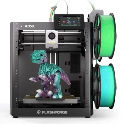 Afbeelding van FLASHFORGE AD5X Multifilament 3D printer, meerkleurige print, snelheid 600 mm/s, 1 klik printen met doe het zelf IFS creaties, volautomatische kalibratie en filamentback up
