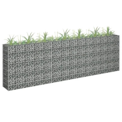 Afbeelding van Gabion plantenbak verhoogd 270x30x90 cm gegalvaniseerd staal