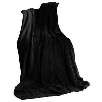 Afbeelding van CelinaTex TV deken 150 x 200 cm zwart fleece microvezel voor zitbank