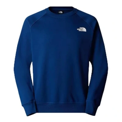 Afbeelding van The North Face Raglan BOX CREW Sweater, Heren, Maat: Small, Estate blue/white