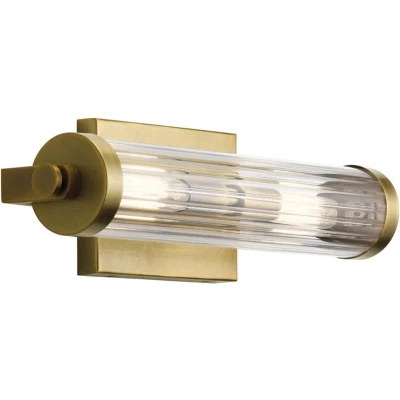 Afbeelding van Kichler LED Wandlamp Azores 2X E14 Max 40W IP44 Natural Brass