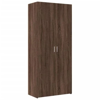 Afbeelding van vidaXL Hoge kast 80x42,5x185 cm bewerkt hout bruin eikenkleurig