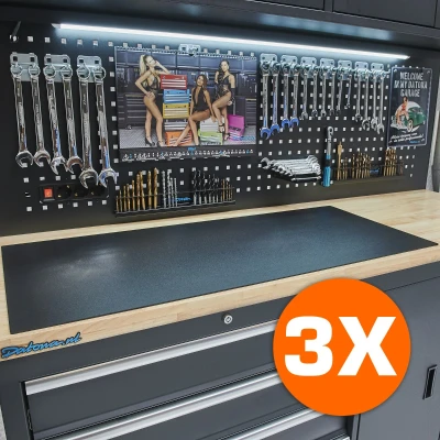 Afbeelding van PVC werkbankmat voor werkbank 100 cm 3 stuks