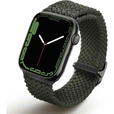 Afbeelding van Uniq Armband Apple Watch 38/40/41 Mm Aspen Strap Groen (uniq 40mm aspgrn)