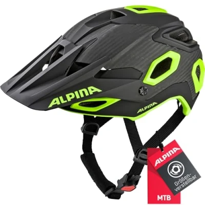 Afbeelding van Alpina Rootage Fietshelm, black neon yellow Hoofdomtrek 52 57cm