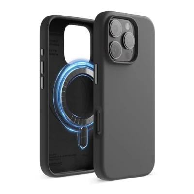 Afbeelding van elago Magnetische siliconen beschermhoes compatibel met iPhone 16 Pro Case 6,3 inch, alle MagSafe accessoires Ingebouwde magneten, zachte handgreep, schokbestendig