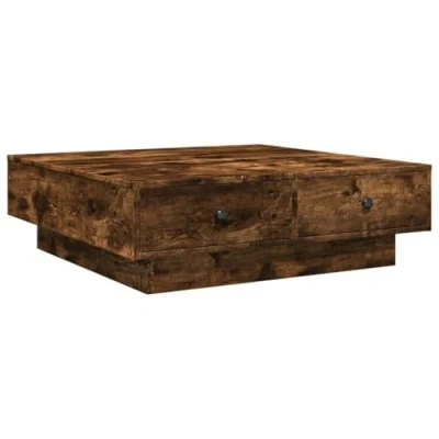 Image de vidaXL Table basse Chêne fumé 90x90x28 cm Bois d&#039;ingénierie848091